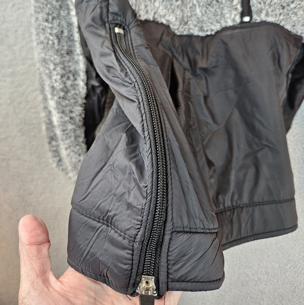 Outdoor Collection By International 26 Mixed Media Faux Sherpa Nylon Hooded - Picture 6 of 10